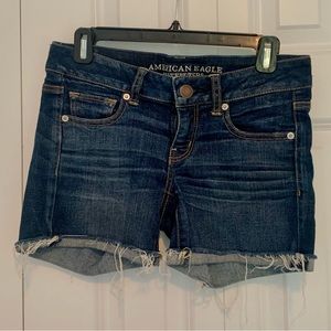 American Eagle jean shorts, dark wash size 4